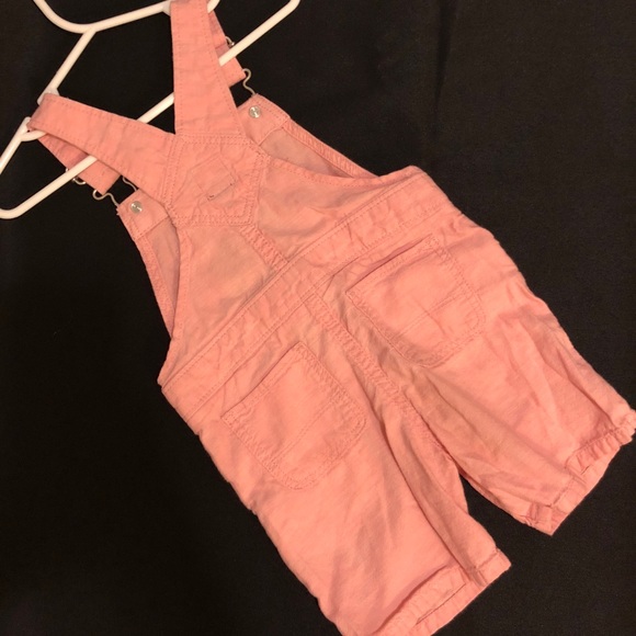 Baby Gap Chambray Pink Overalls - Picture 2 of 3